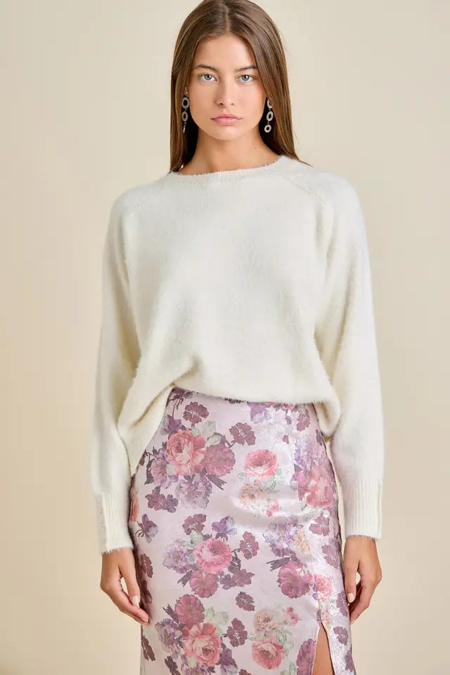 Mohair Basic Long Sleeve Sweater
