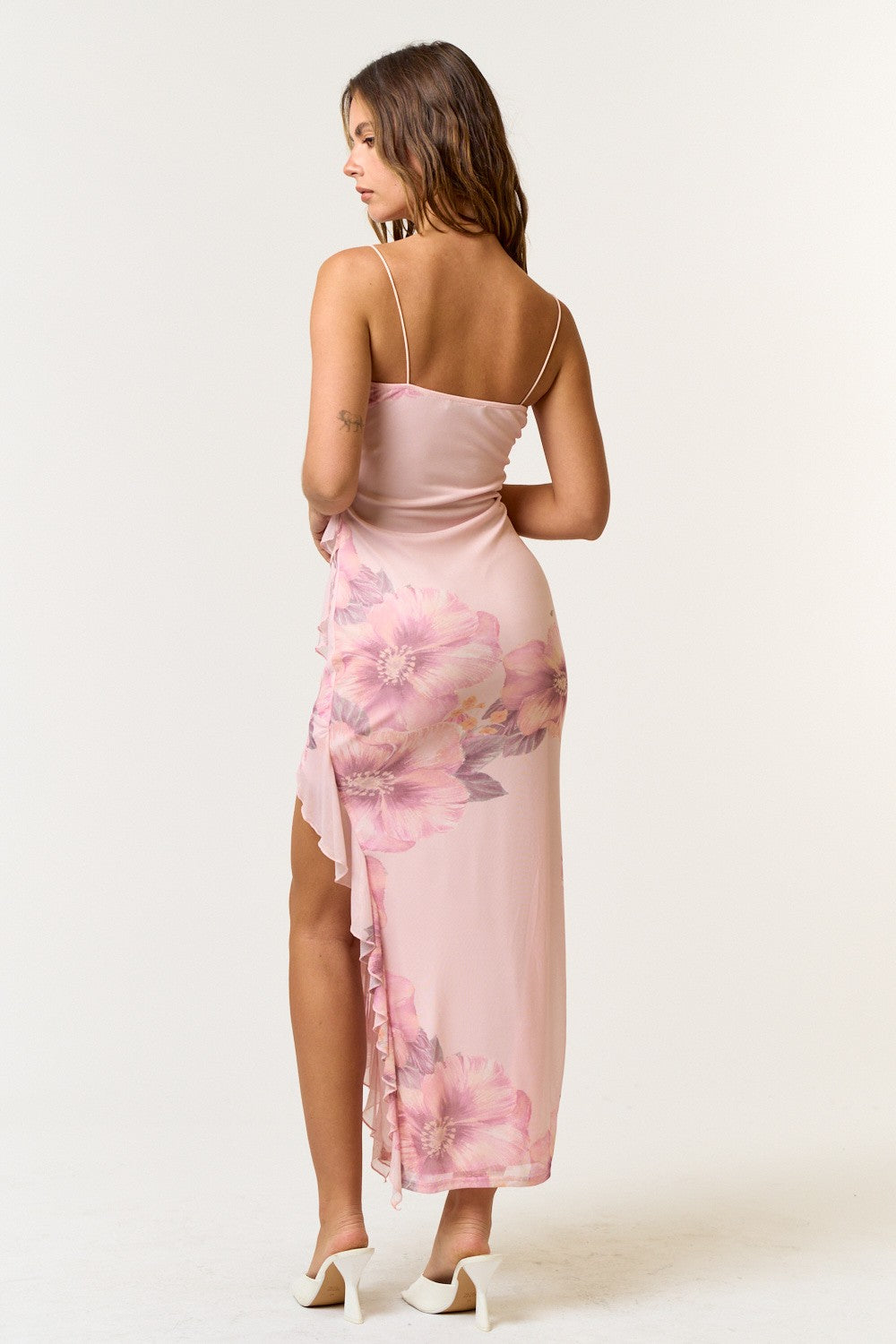 Jade Floral Ruffle Dress