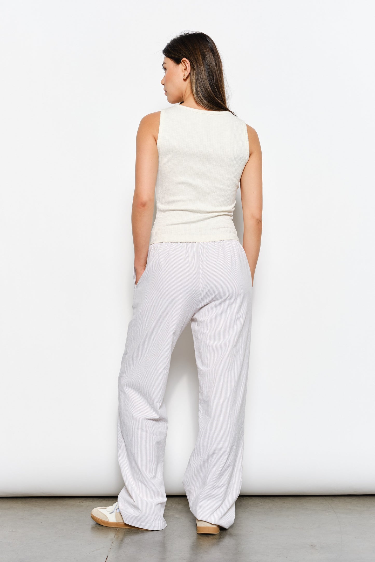 Front Button Ribbed Knit Vest