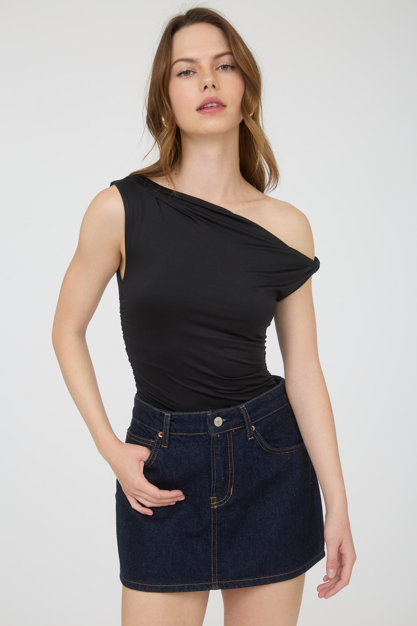 Night Out Off Shoulder Top-Black