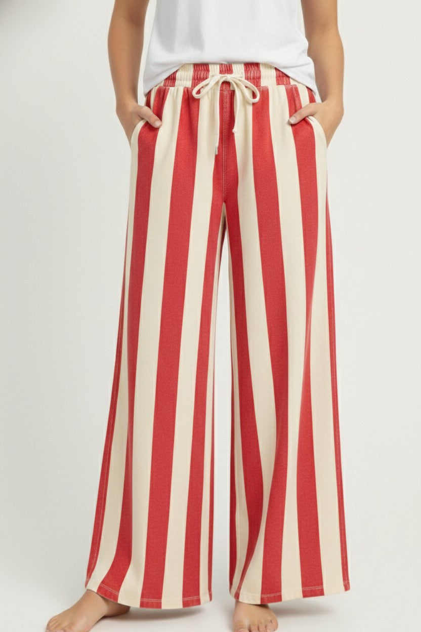 STRIPE DAYDREAM IN THE PANTS RED & WHITE