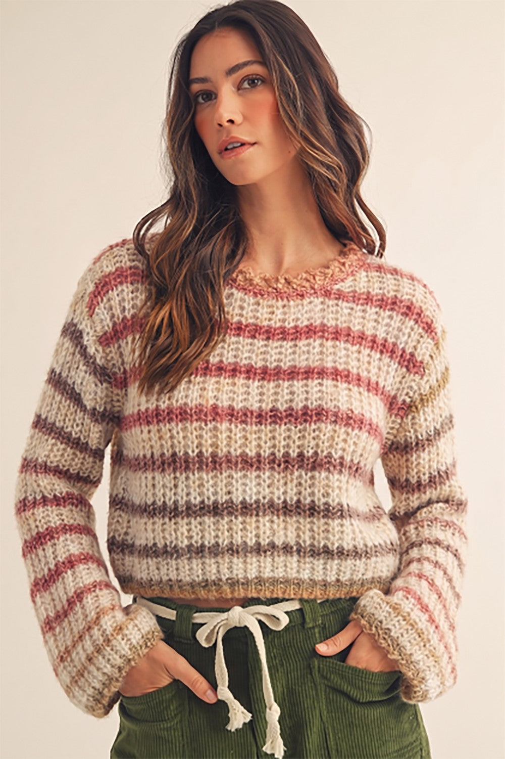 Thankful Stripe Doll Sweater Top