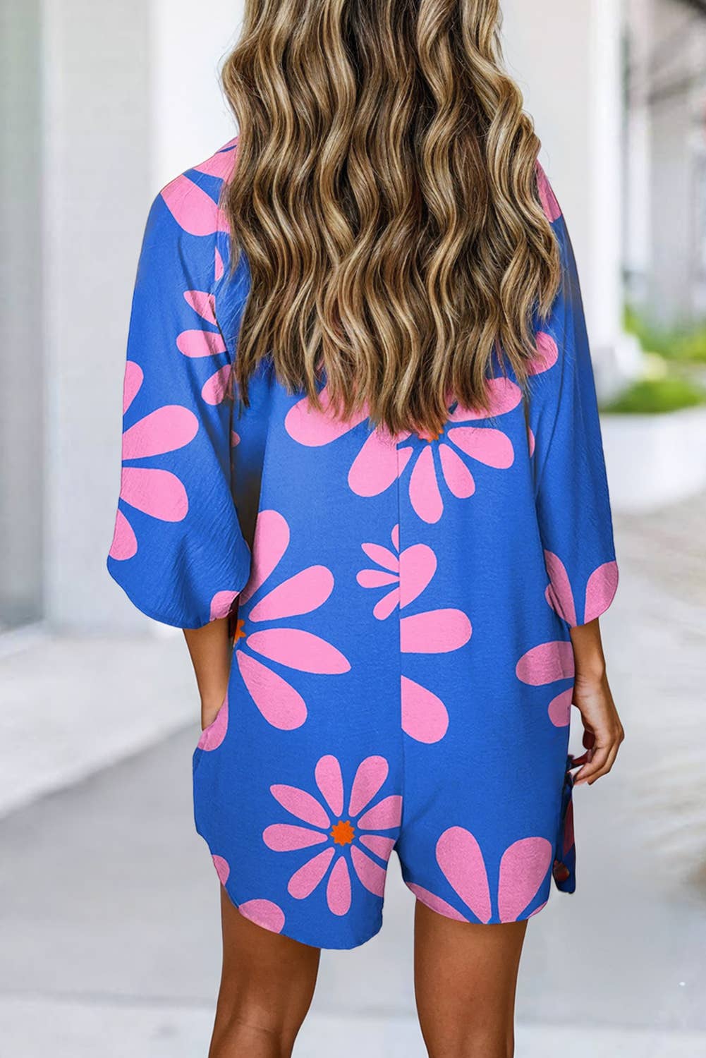 Floral Summer Loose Fit Tunic Shirt Romper