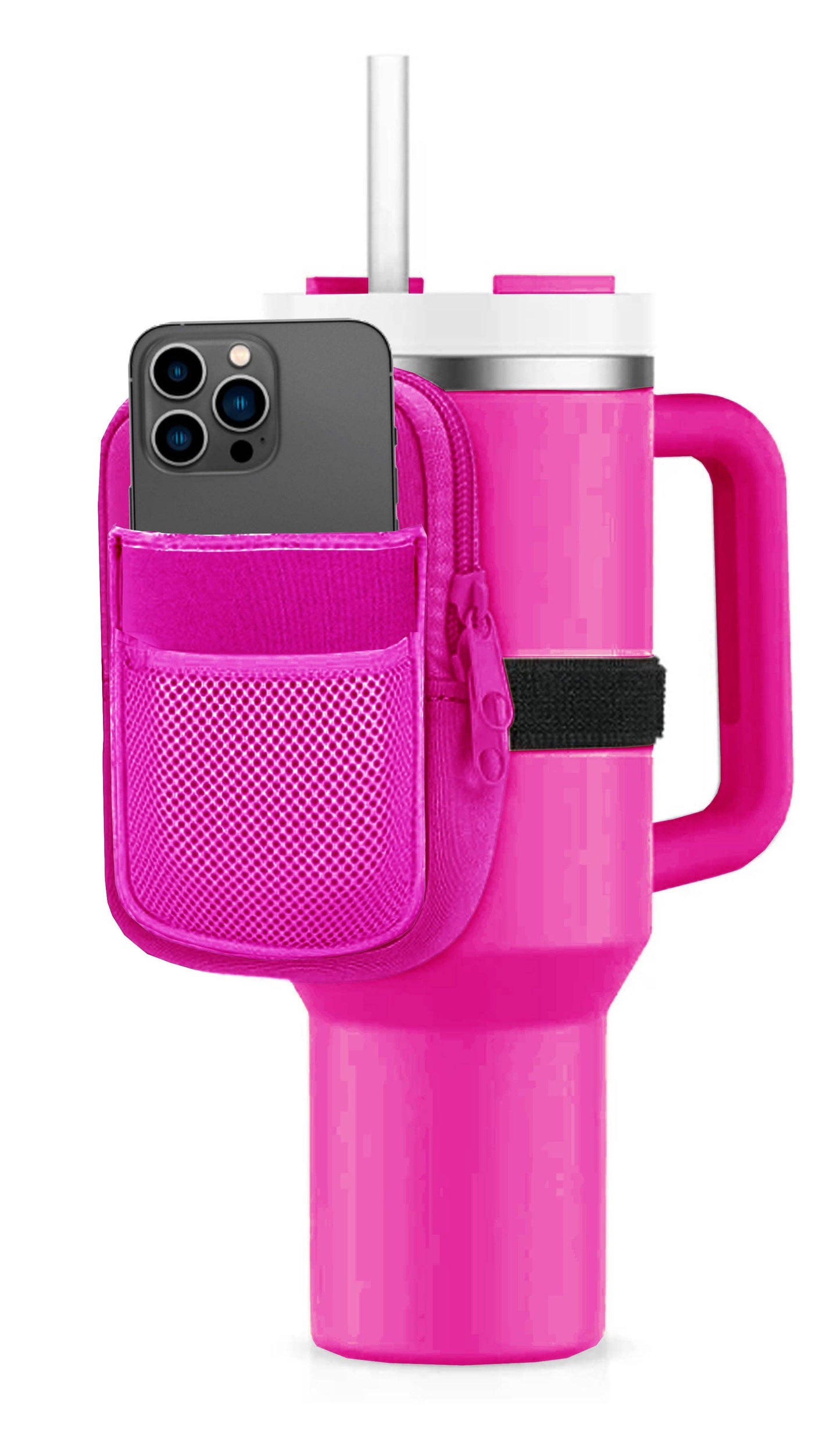 Hot Pink Tumbler Zipper Pouch