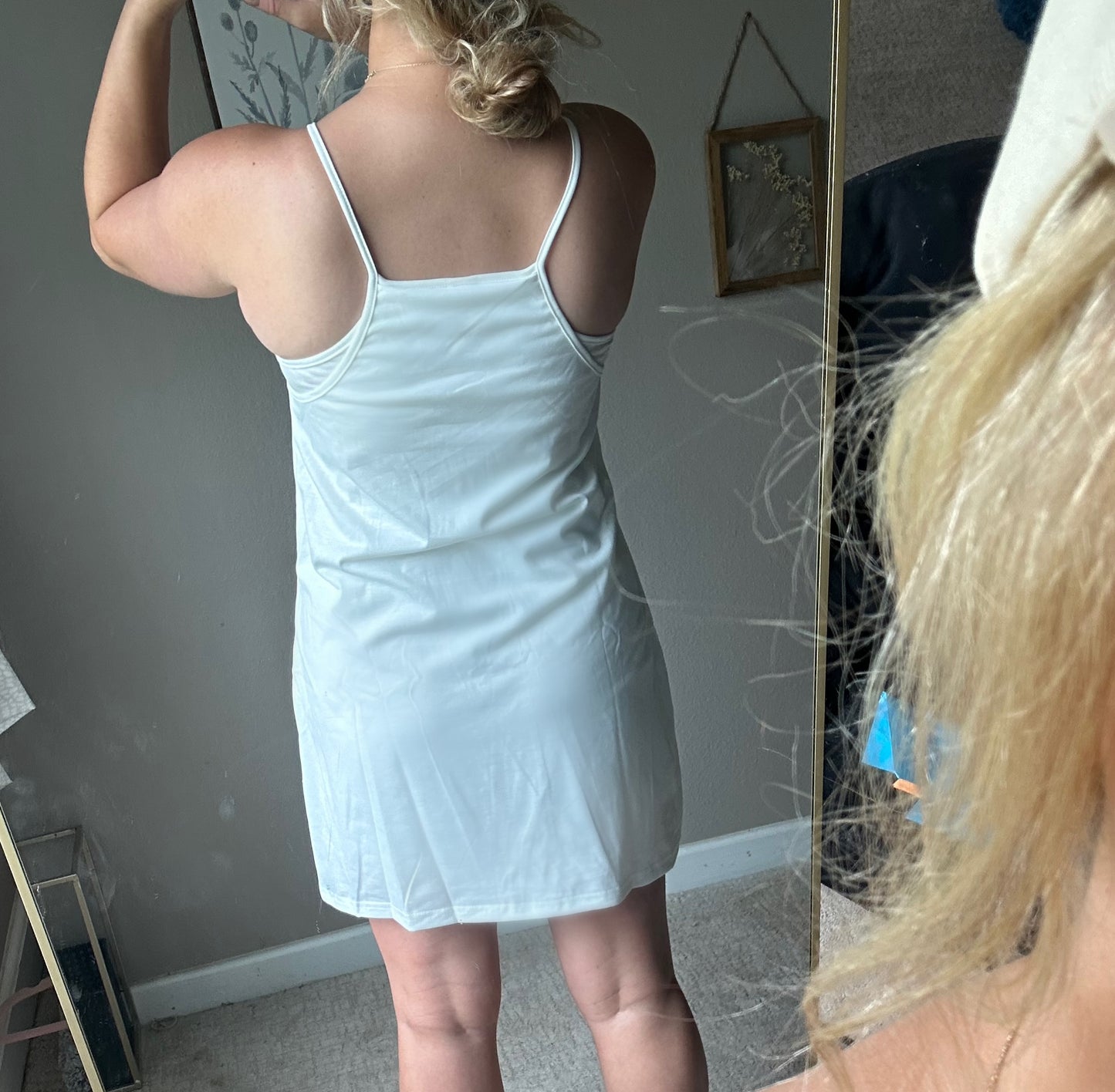 Hot Shot Tennis Athletic Dress Romper-White