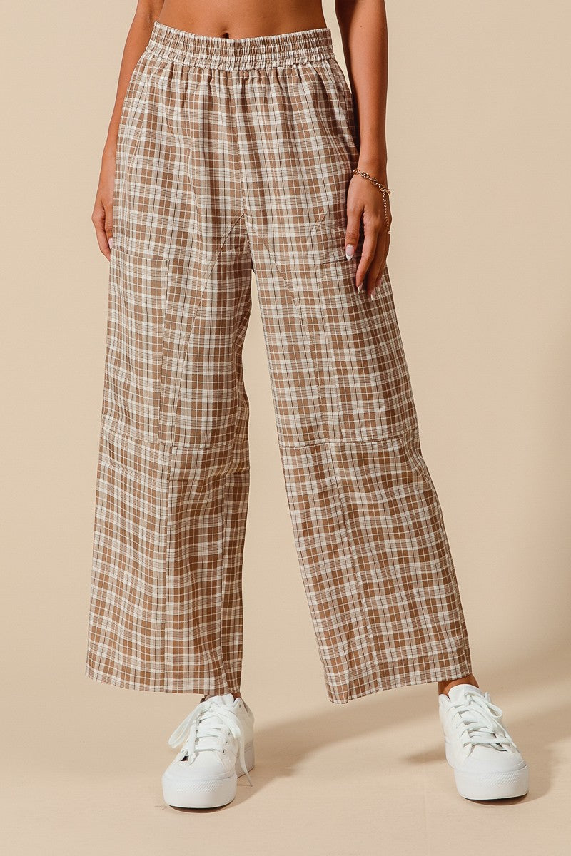 Fall in Love Plaid Wide Leg Pants