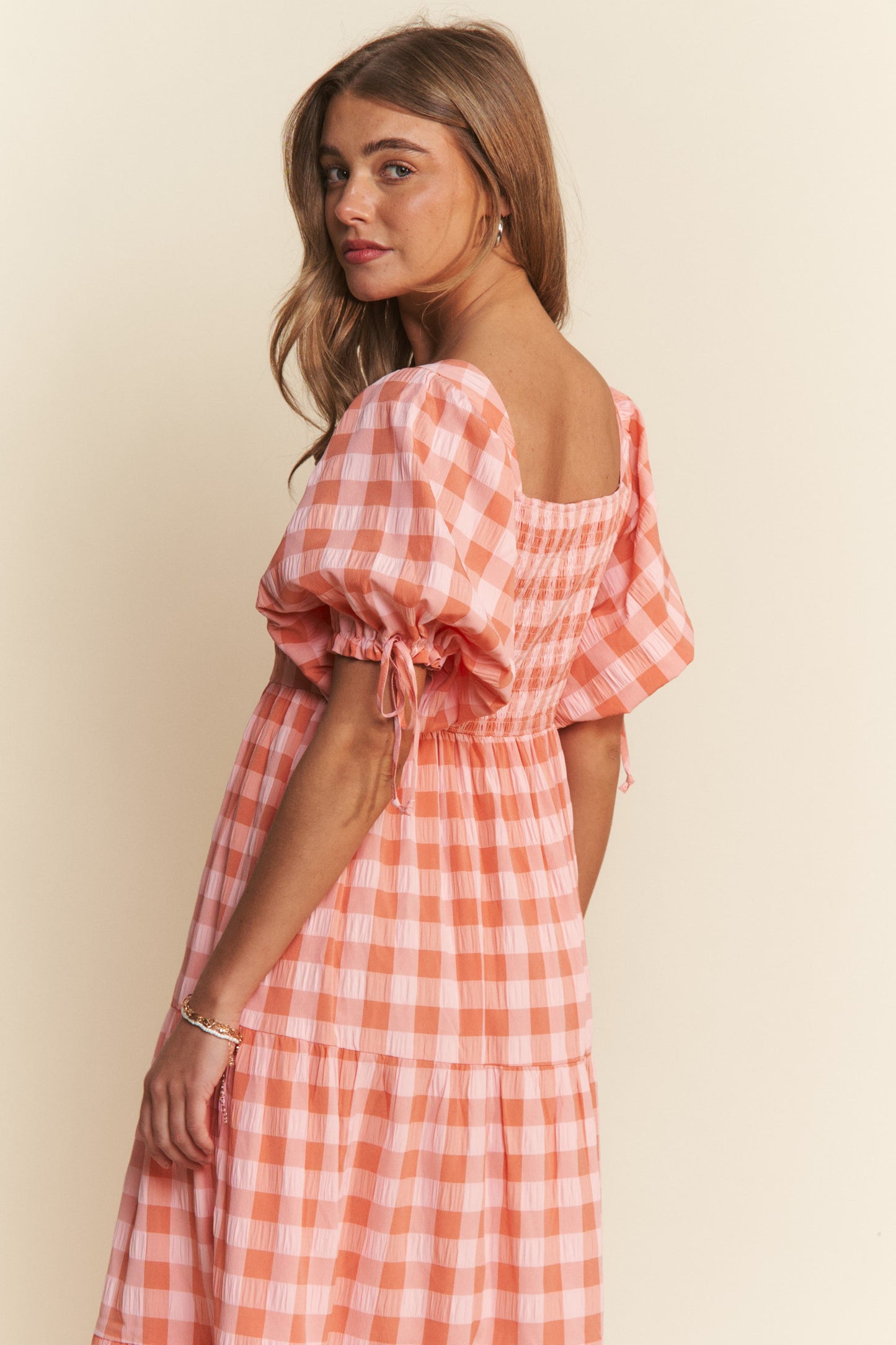 Dawsyn Gingham Tiered Dress