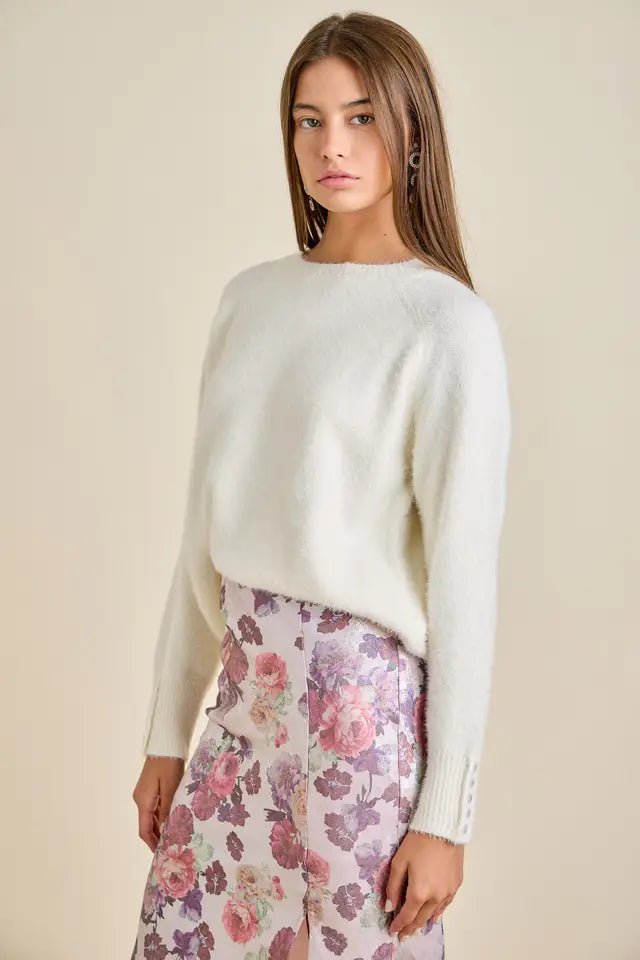 Mohair Basic Long Sleeve Sweater