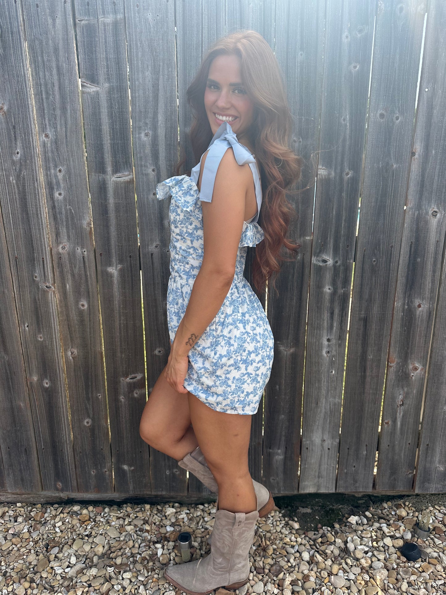 Summer Romper with bow straps
