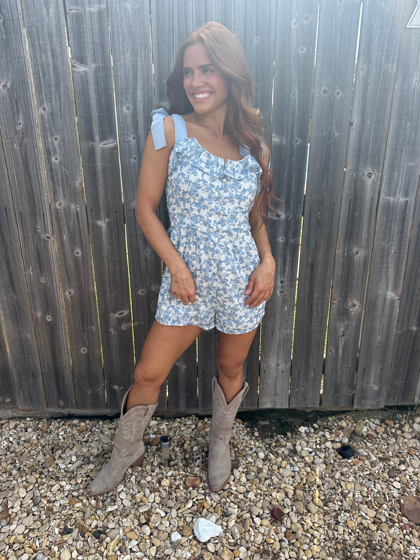 Summer Romper with bow straps