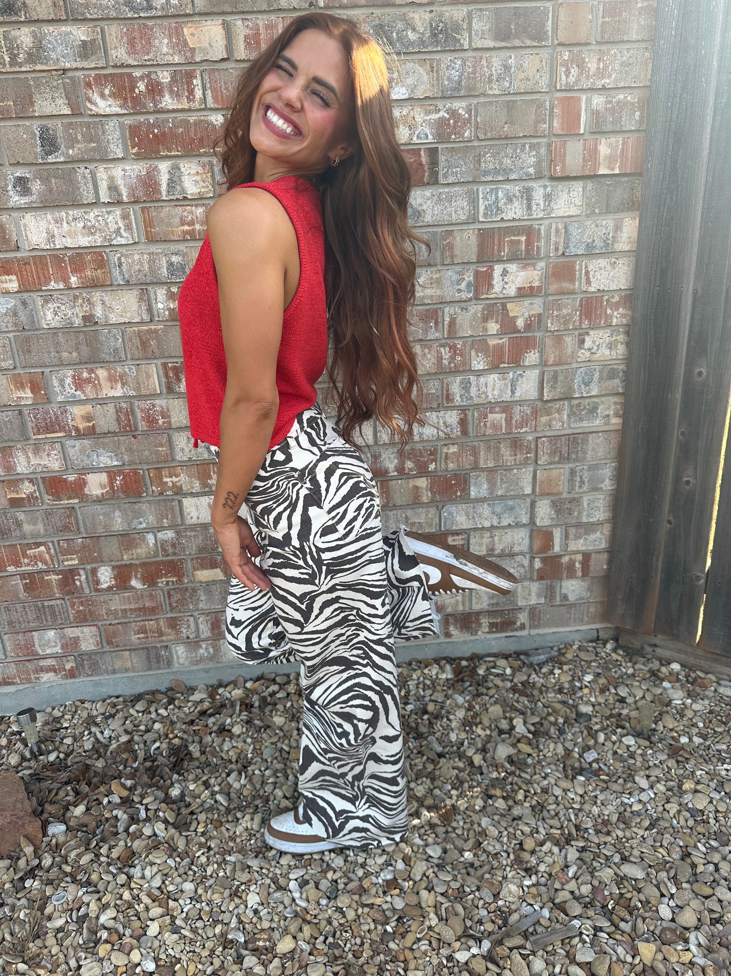 Zebra Print Stretch Pants