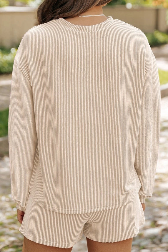 Corded Top and Shorts Set