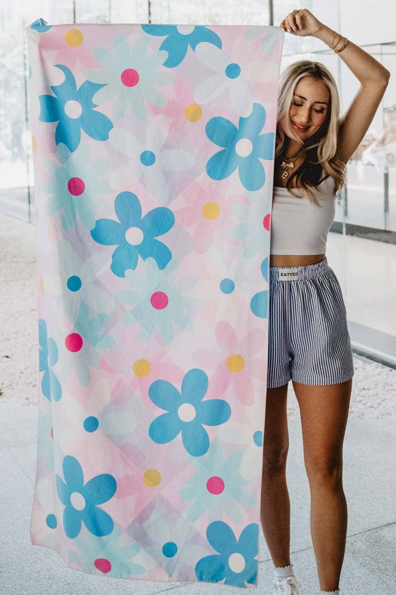 Cool Flowers Quick Dry Beach Towel