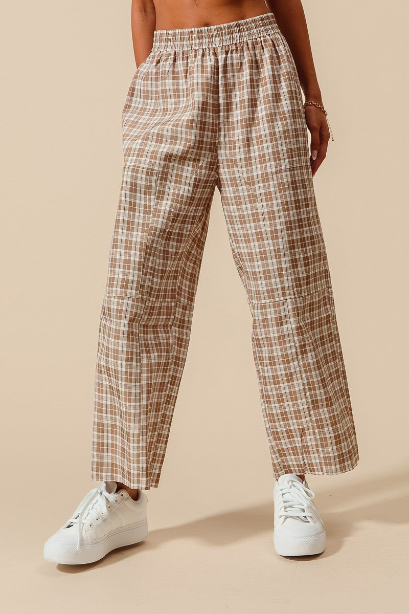 Fall in Love Plaid Wide Leg Pants