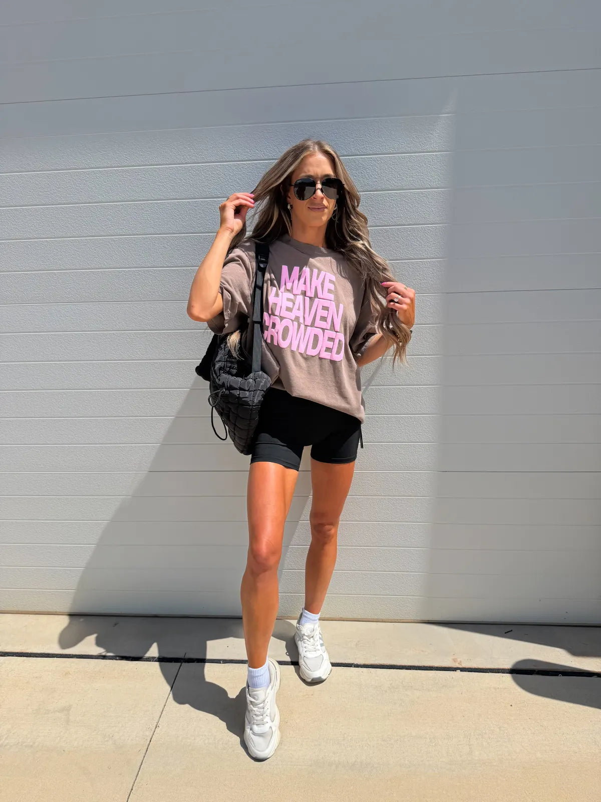 Make Heaven Crowded Graphic Tee on Espresso