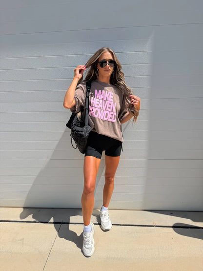 Make Heaven Crowded Graphic Tee on Espresso