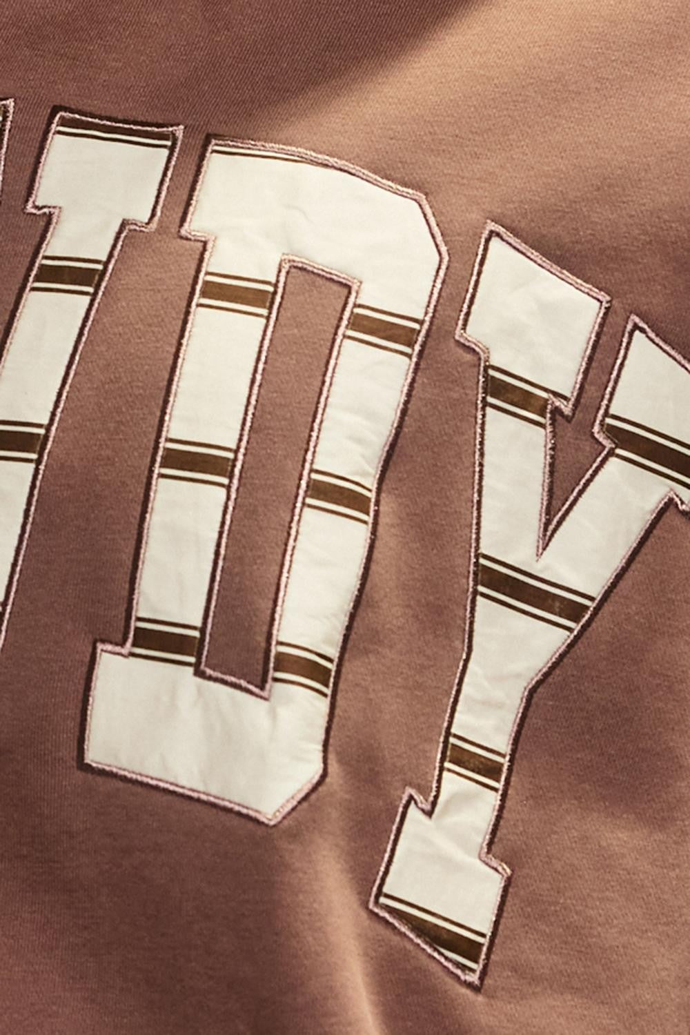 'howdy' Applique Oversized Mock-neck Sweatshirt