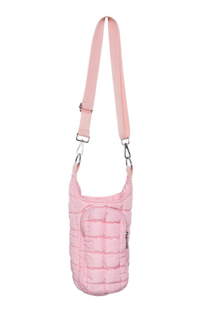 Light Pink Quilted Water Bottle Holder