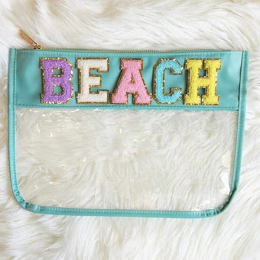 Beach Varsity Letter Pouch