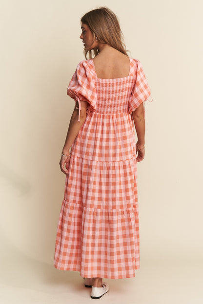 Dawsyn Gingham Tiered Dress