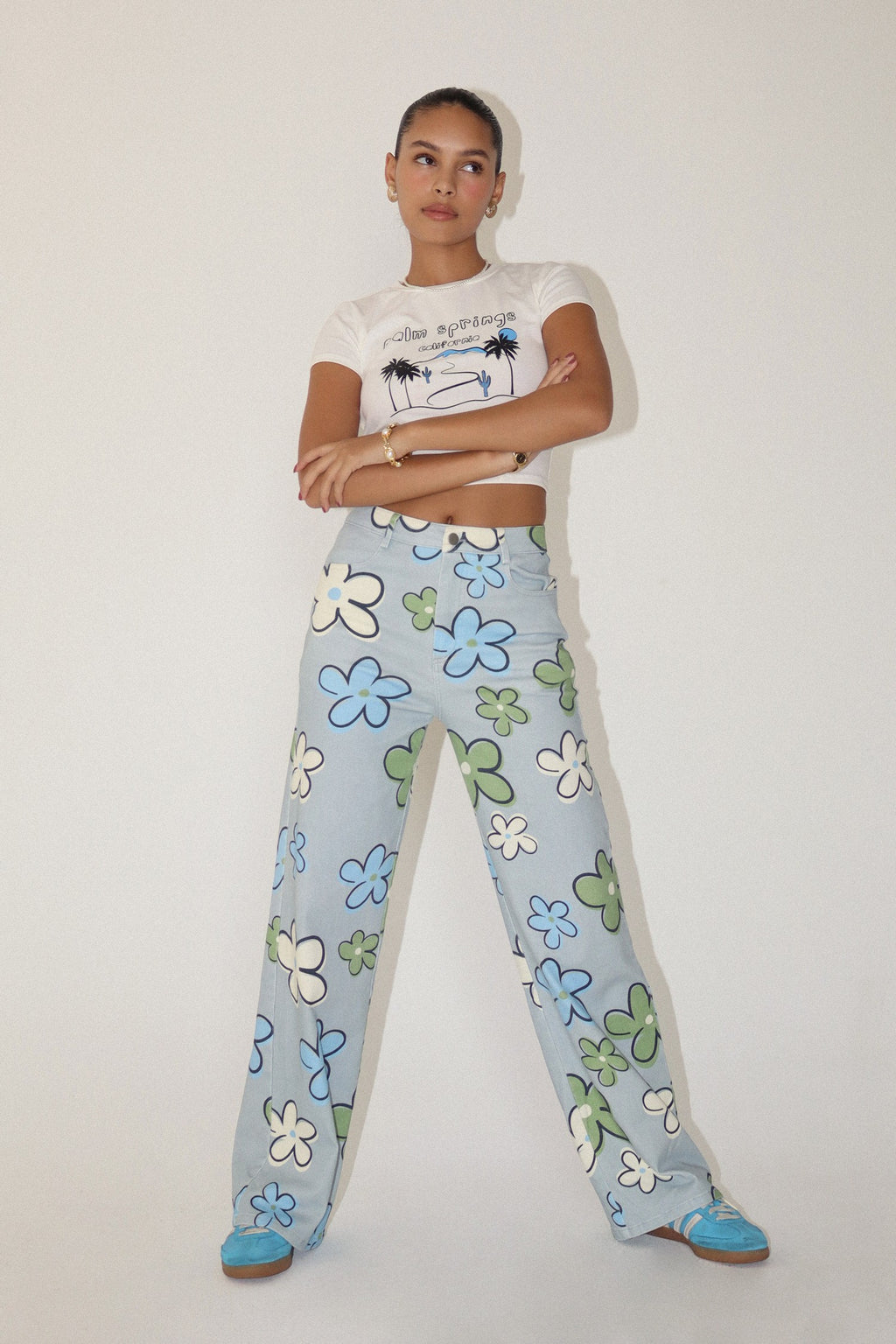 Daisy Stretch Cotton Jean Pants