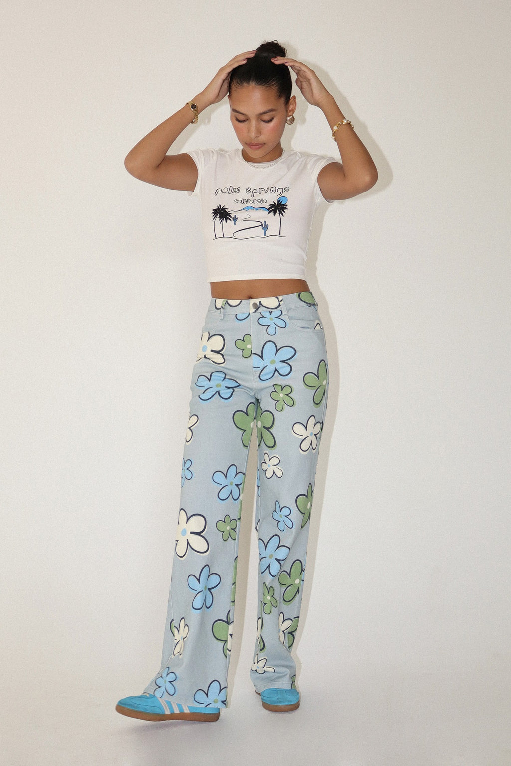 Daisy Stretch Cotton Jean Pants