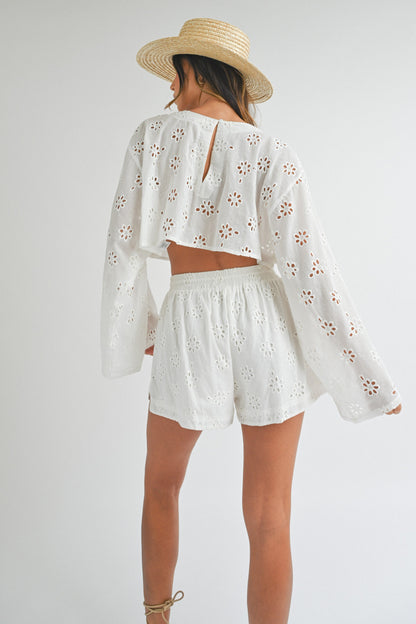 Summer Loving Lace Crop Top and Shorts Set