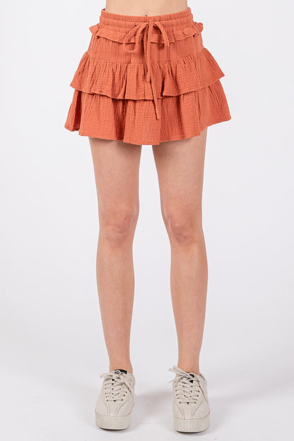 Game Day Tiered Mini Skirt