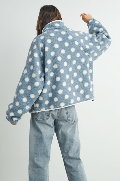 Polka Dot Button Down Jacket