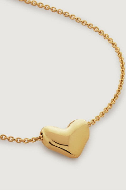 18k Stainless Steel Tarnish Free Heart Necklace