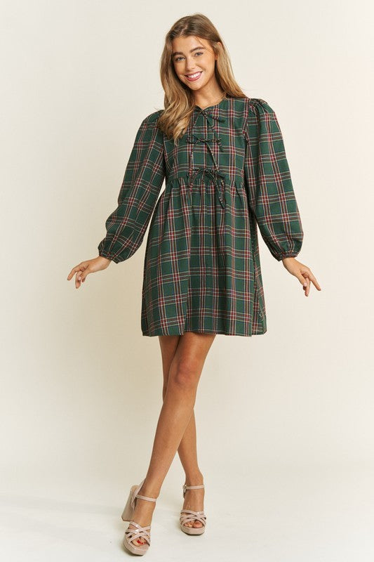 Christmas Joy Bow Mini Dress