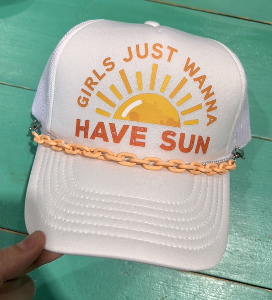 Girls Just Wanna Have Sun Trucker Hat
