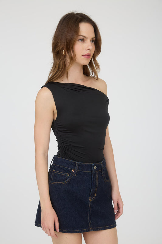 Night Out Off Shoulder Top-Black