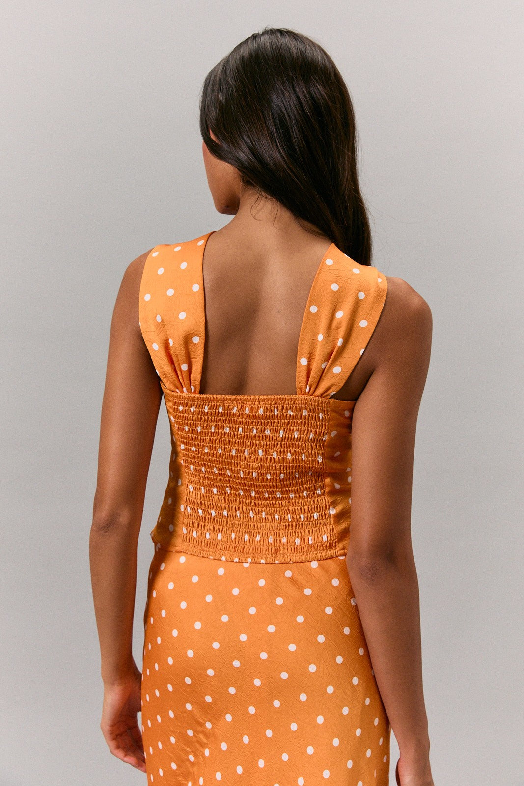 Orange Polka Dot Top