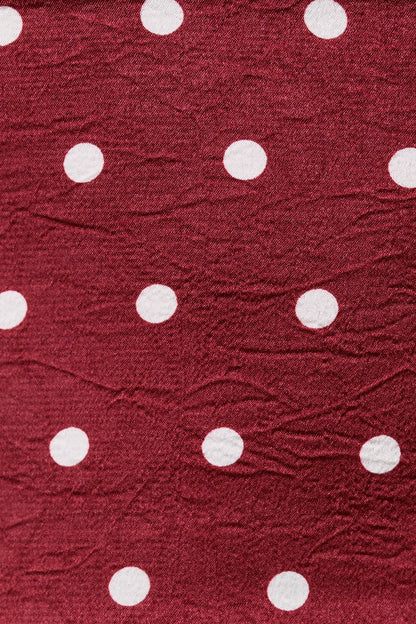 Maroon Polka Dot Top