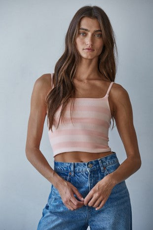 Reversible Layered Cami-Light Pink