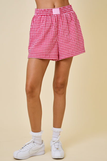 Red Gingham Boxer Shorts
