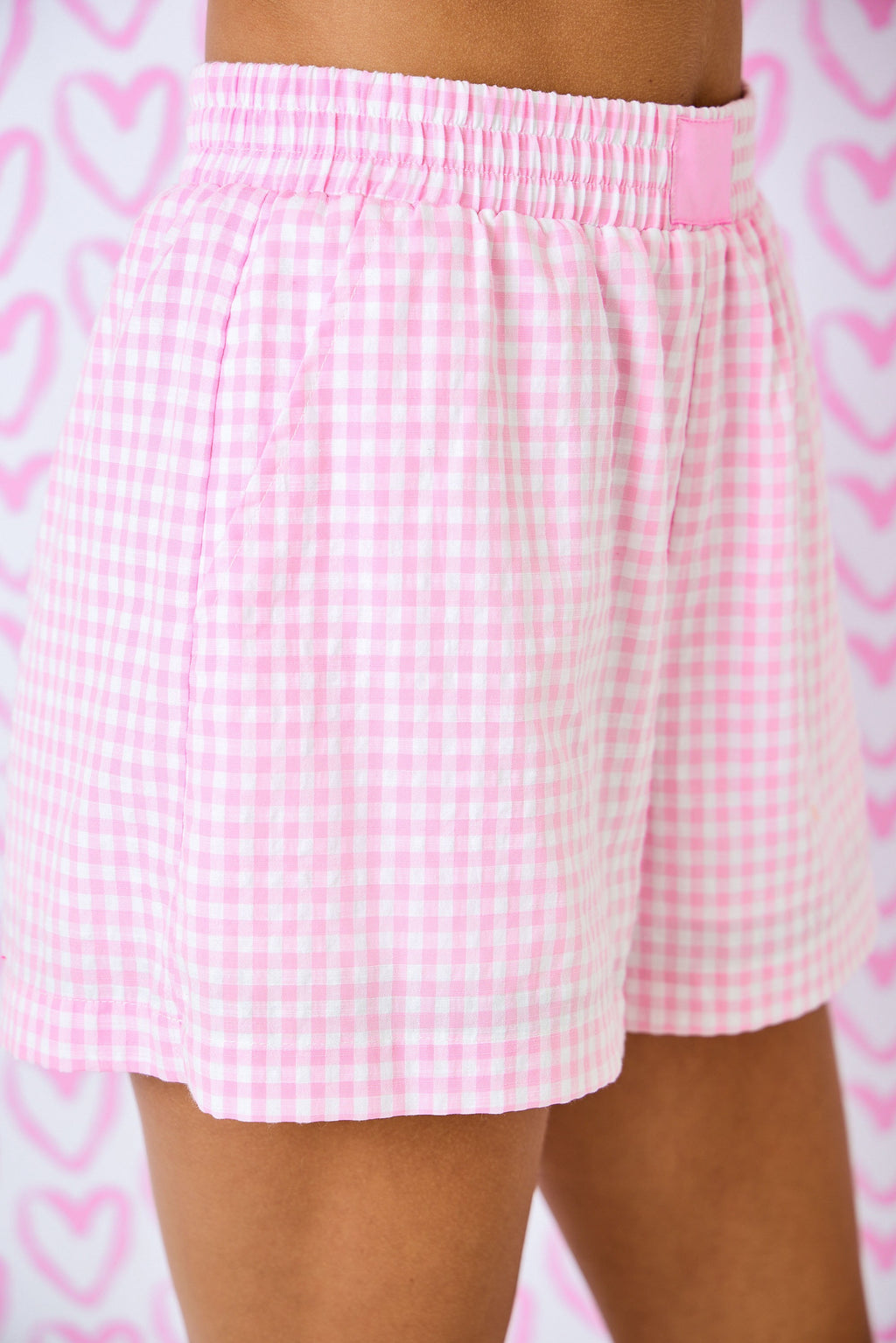 Pink Gingham Boxer Shorts