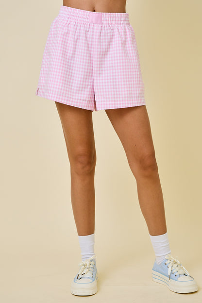 Pinkmas Gingham Boxer Shorts