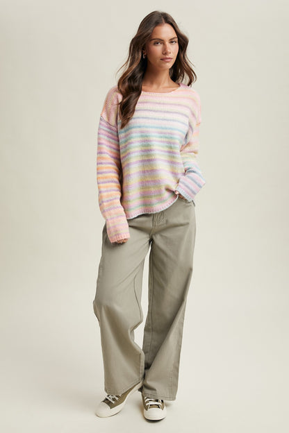 Rainbow Knit Sweater
