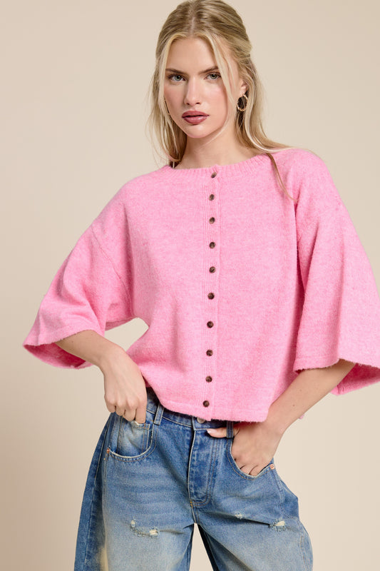 Haven Cardigan in Pink