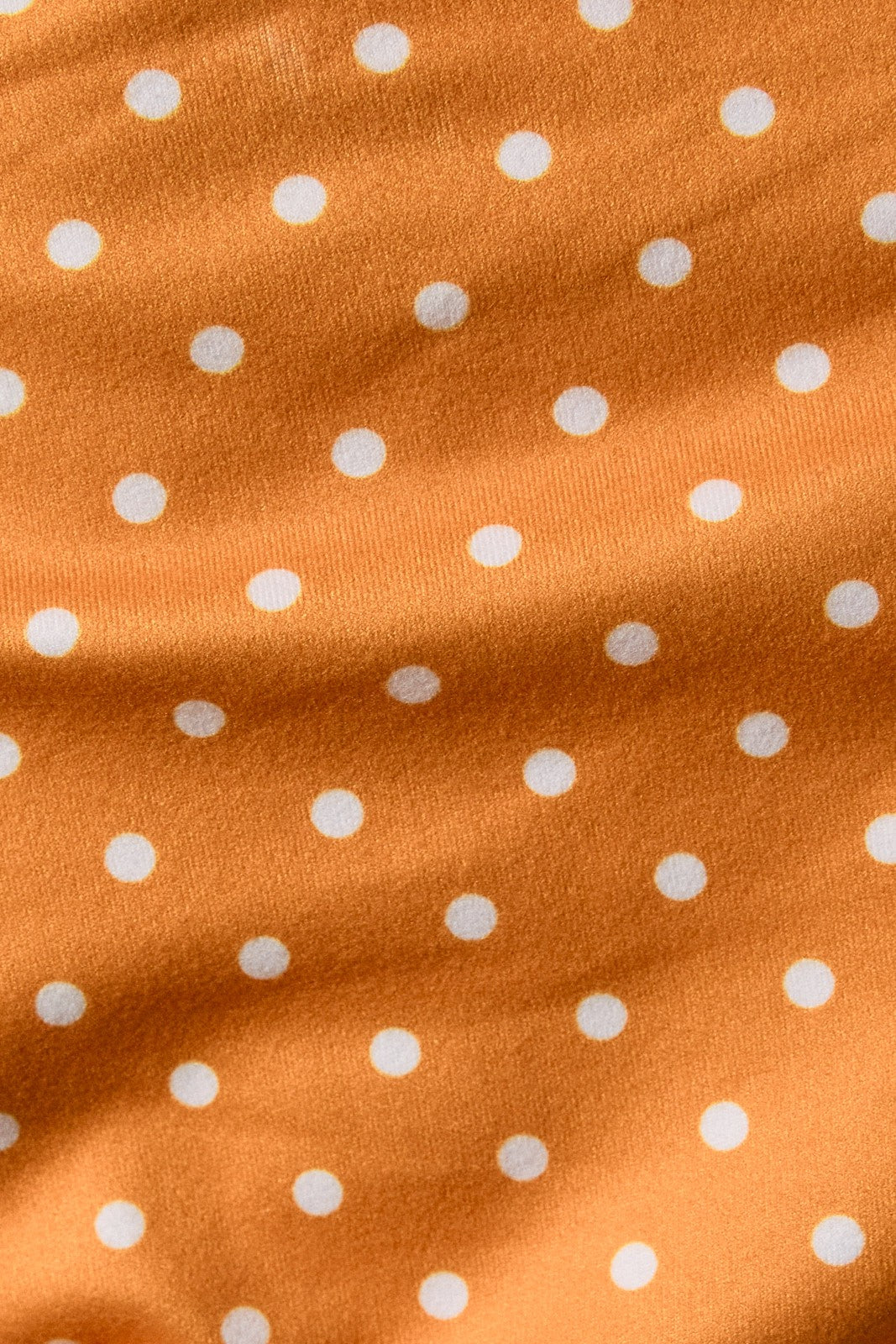 Off Shoulder Top With Side Ruching In Polka Dot