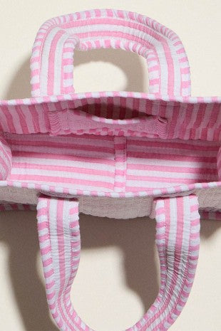 Quilted Shell Pattern Tote Bag
