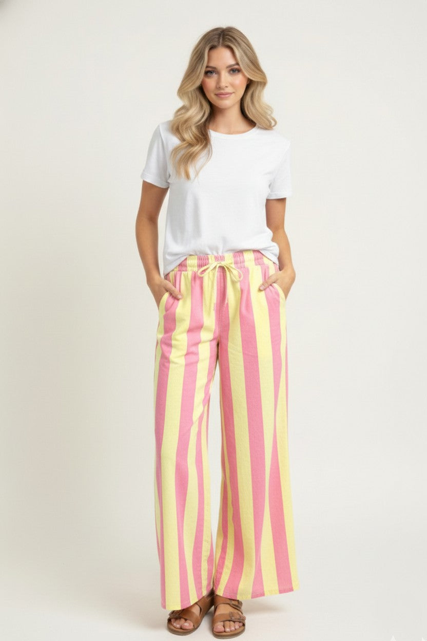 Stripe Daydream In The Pants Pink & Yellow