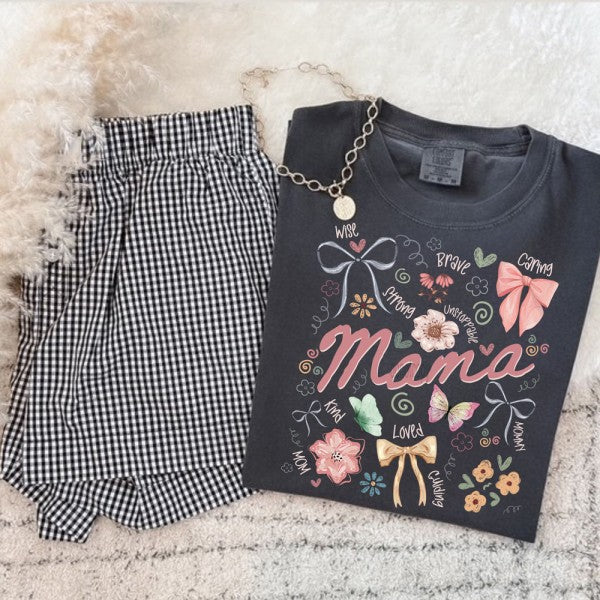 Mama Floral Bow Doodle Tee