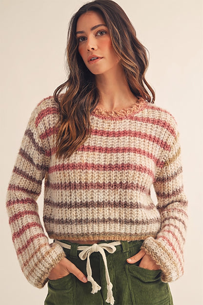 Thankful Stripe Doll Sweater Top