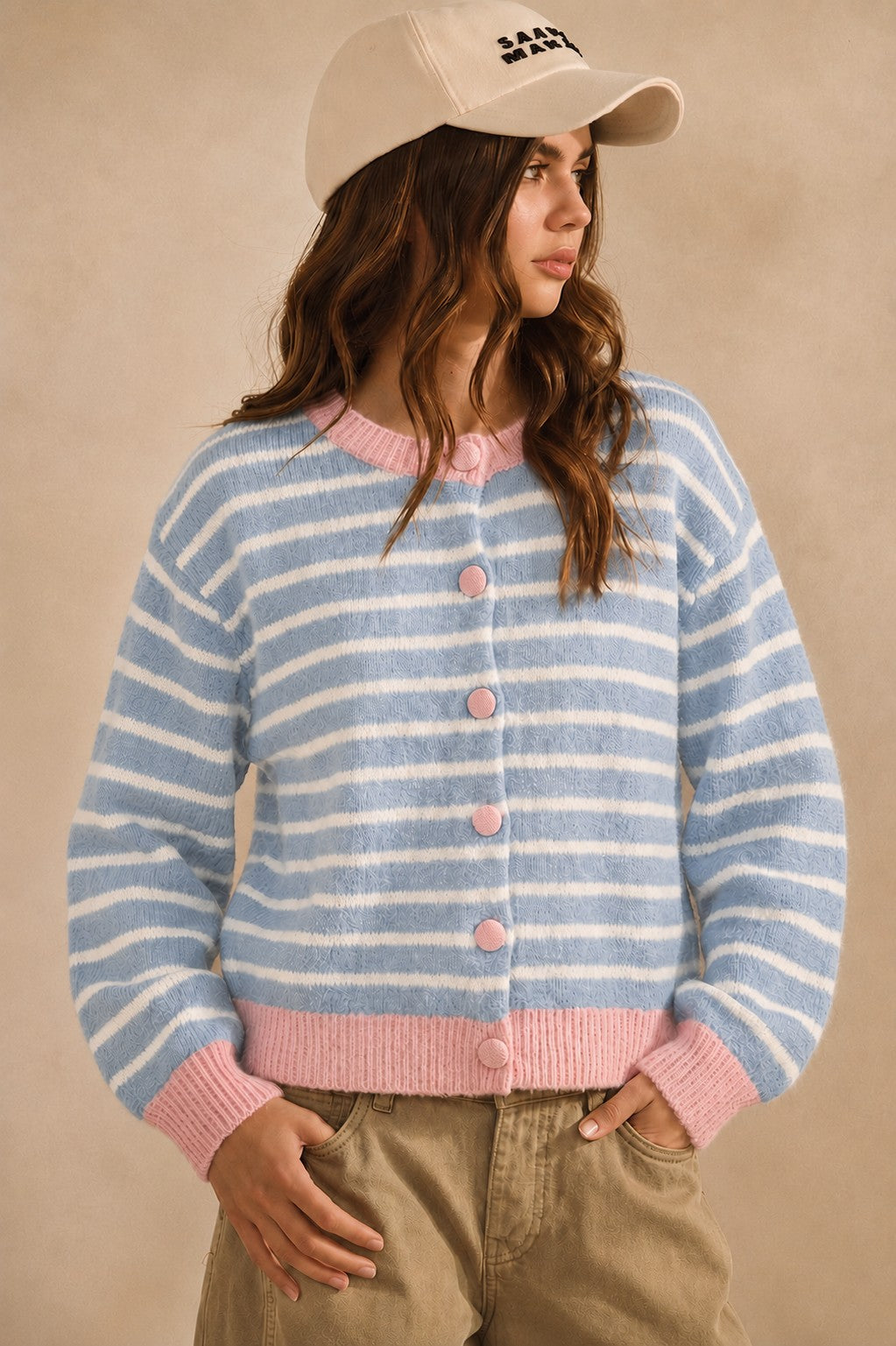Cotton Candy Striped Cardigan