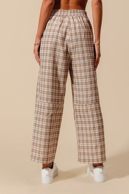 Fall in Love Plaid Wide Leg Pants