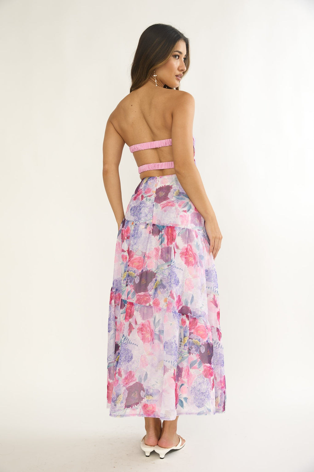 Lyla Strapless Tiered Maxi Dress