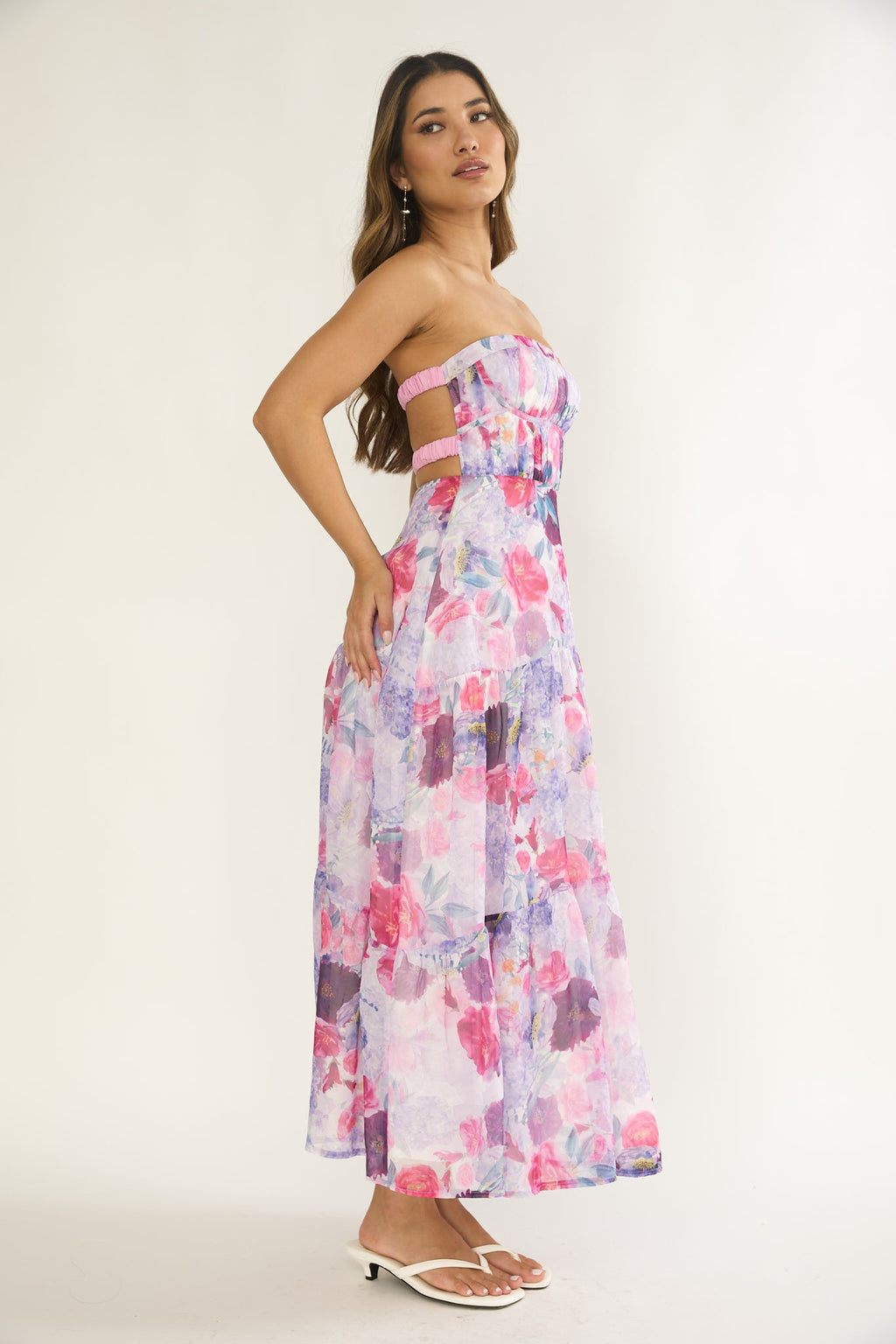 Lyla Strapless Tiered Maxi Dress